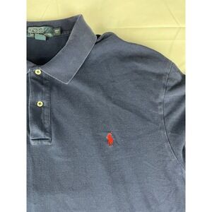 Polo by Ralph Lauren Mens 3XLT Tall Long Sleeve Polo Shirt Red Pony Logo Blue
